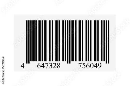 Sample barcode on white background. Vector illustration.