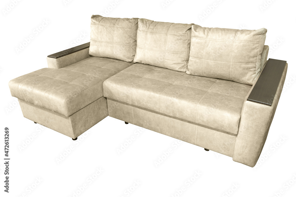 Fototapeta premium modern comfortable sofa on a white background isolate