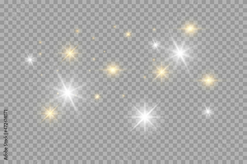 Christmas background. Magic shining gold dust. Fine, shiny dust bokeh particles. shimmer effect.