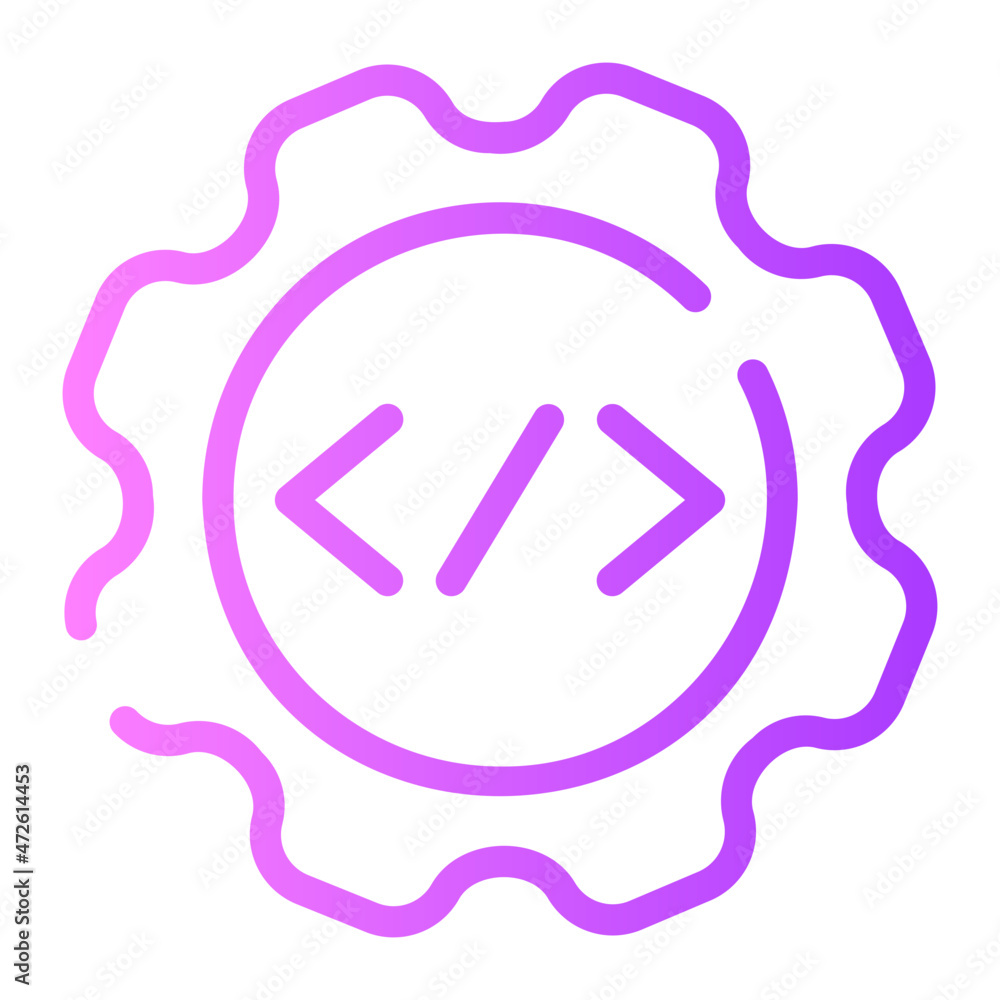 coding gradient icon coding gradient icon