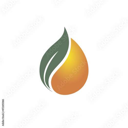 Nature oil logo template illustration