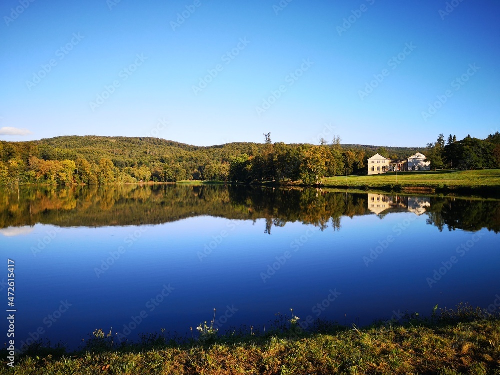 Am Wilhelmsthaler See,. Thüringen, Wartburgkreis, Wilhelmsthaler Schloss
