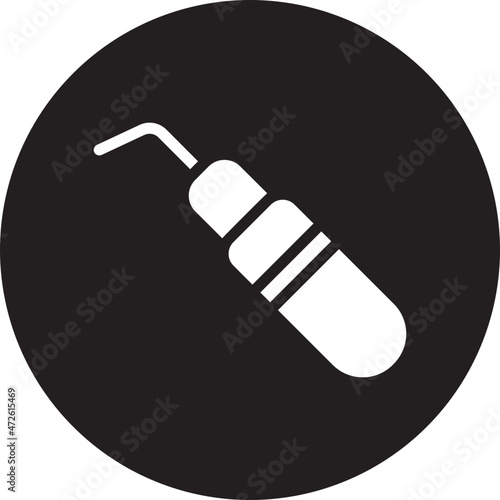 Dental Probe glyph icon