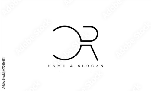 RC, CR, R, C abstract letters logo monogram