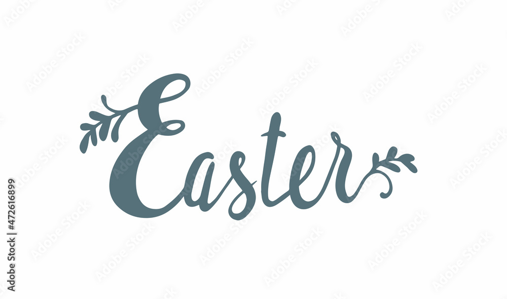 Hand drawn Easter lettering for greeting card Hand drawn Easter lettering for greeting card