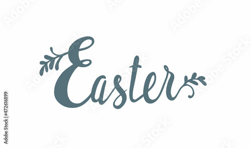 Hand drawn Easter lettering for greeting card