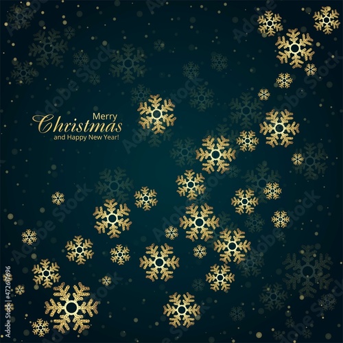 elegant christmas card background with snowflakes design