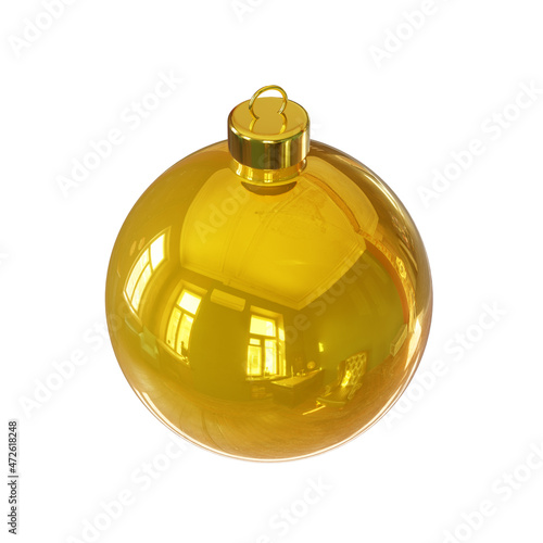 3d render - Realistc Christmas ball 