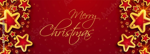 .Christmas stars celebration banner template card vector