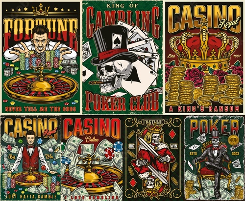 Gambling vintage posters