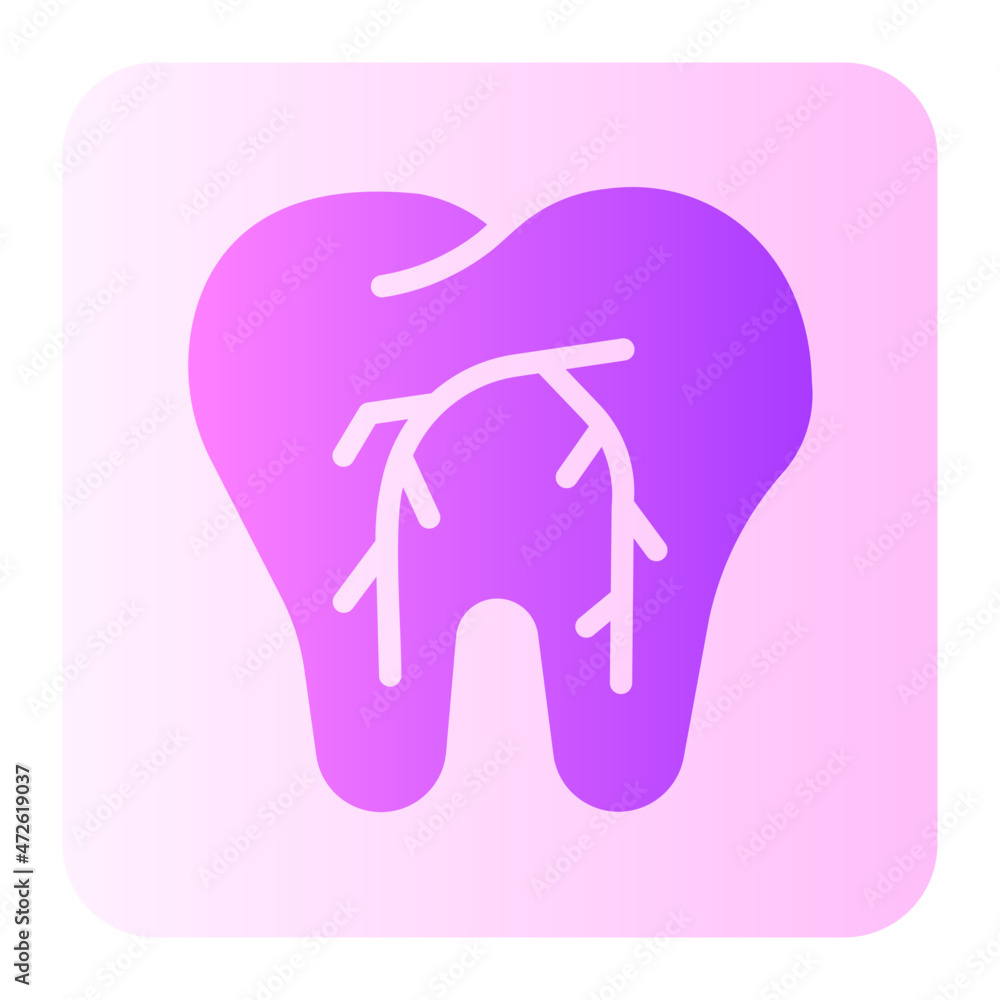 dental nerves gradient icon dental nerves gradient icon