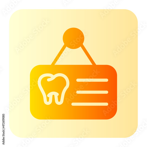 Signboard gradient icon
