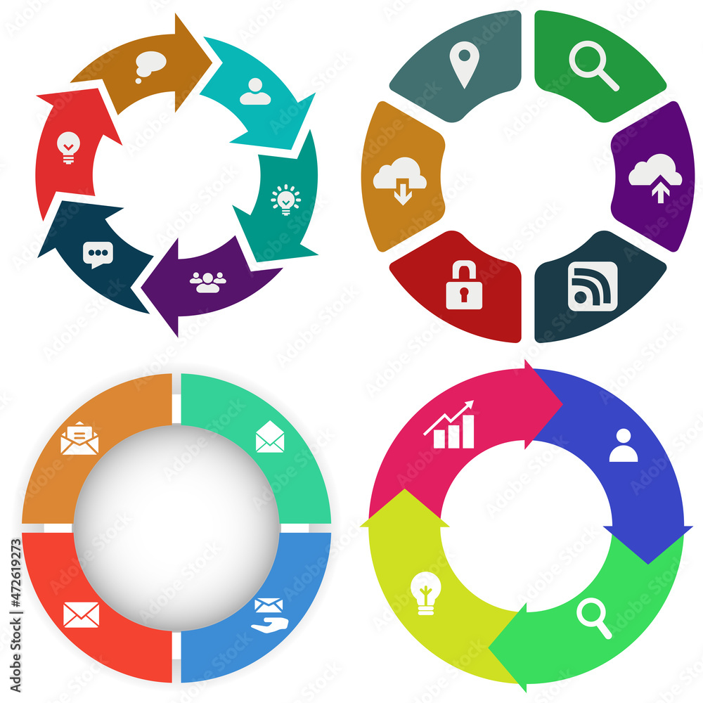 Business infographics. Set of pie chart Business infographics. Set of pie chart