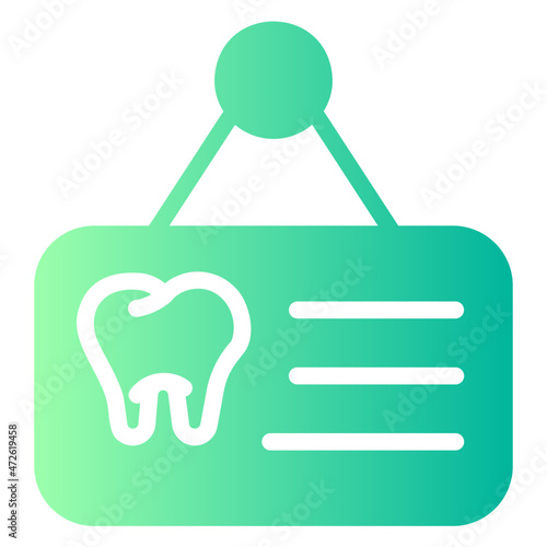 Signboard gradient icon