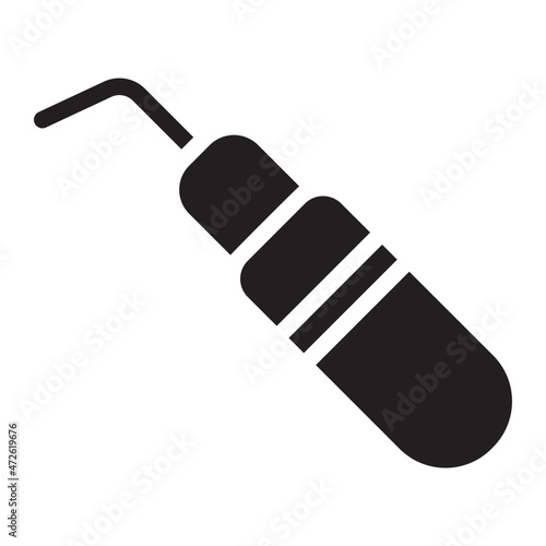 Dental Probe glyph icon