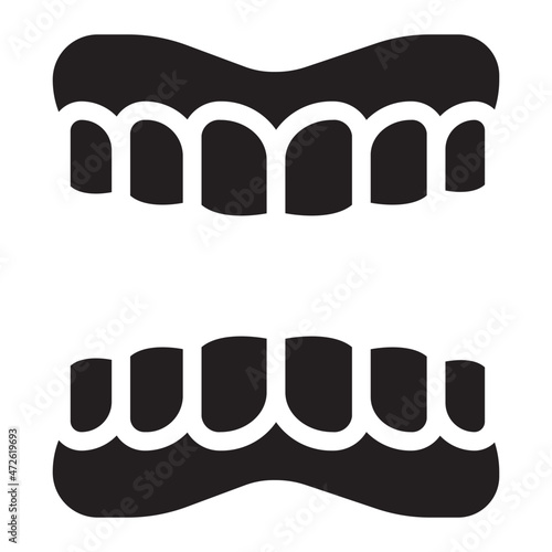 dentures glyph icon