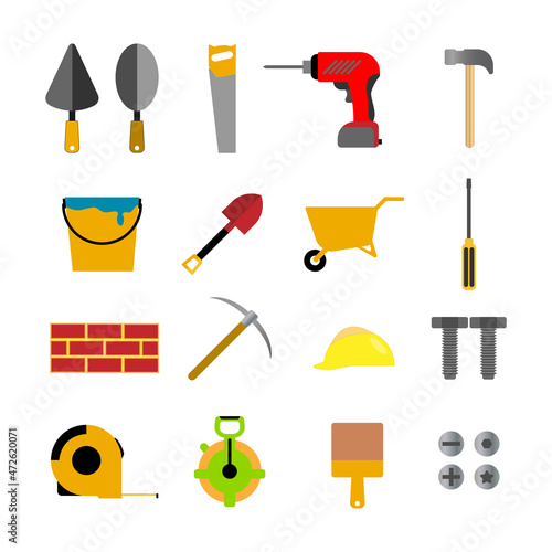Building Equipment Tool Vector Design Web