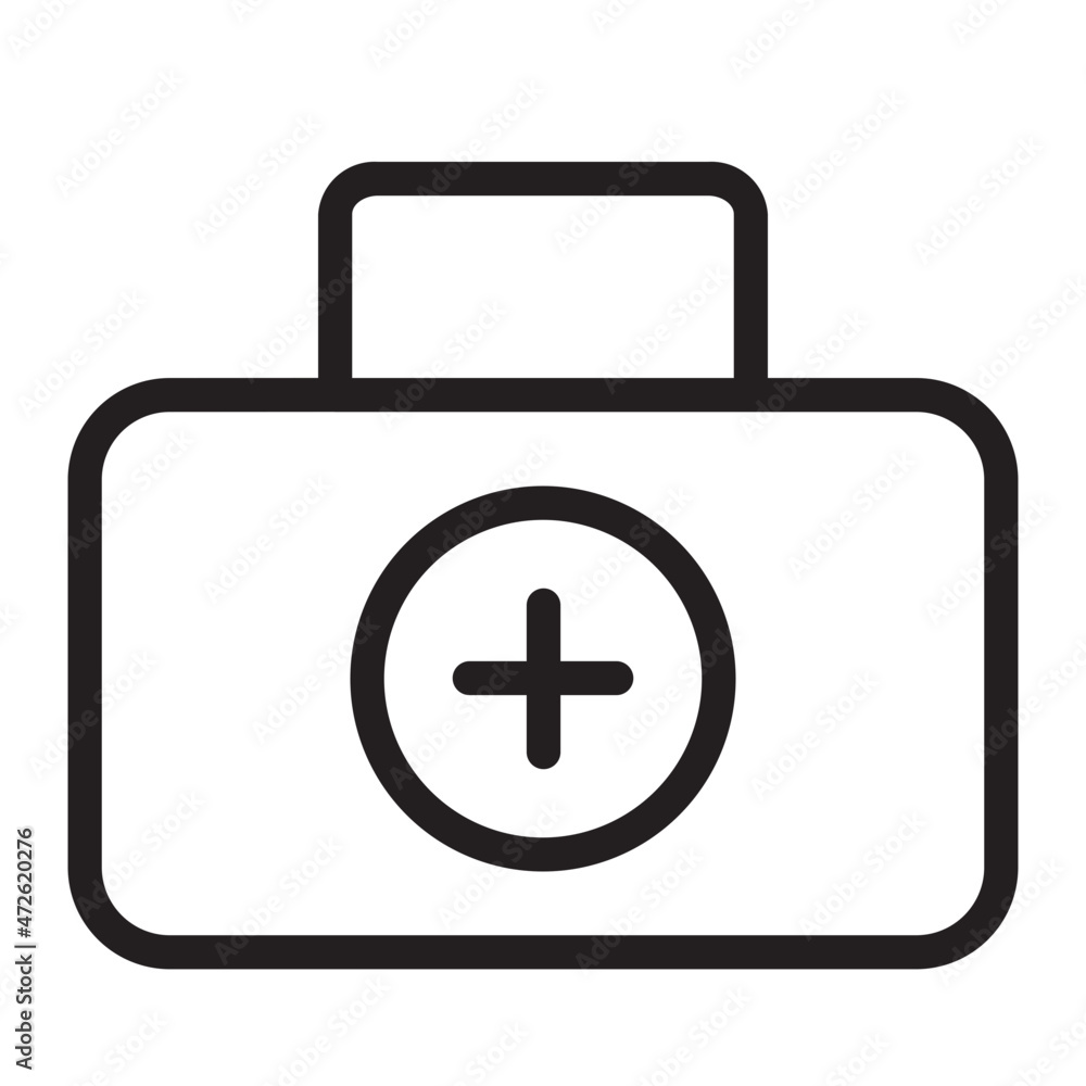 First Aid Bag line icon First Aid Bag line icon