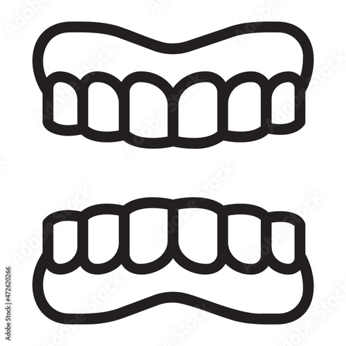 dentures line icon