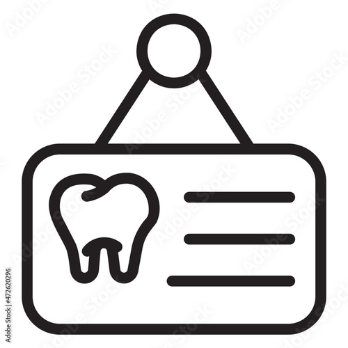 Signboard line icon