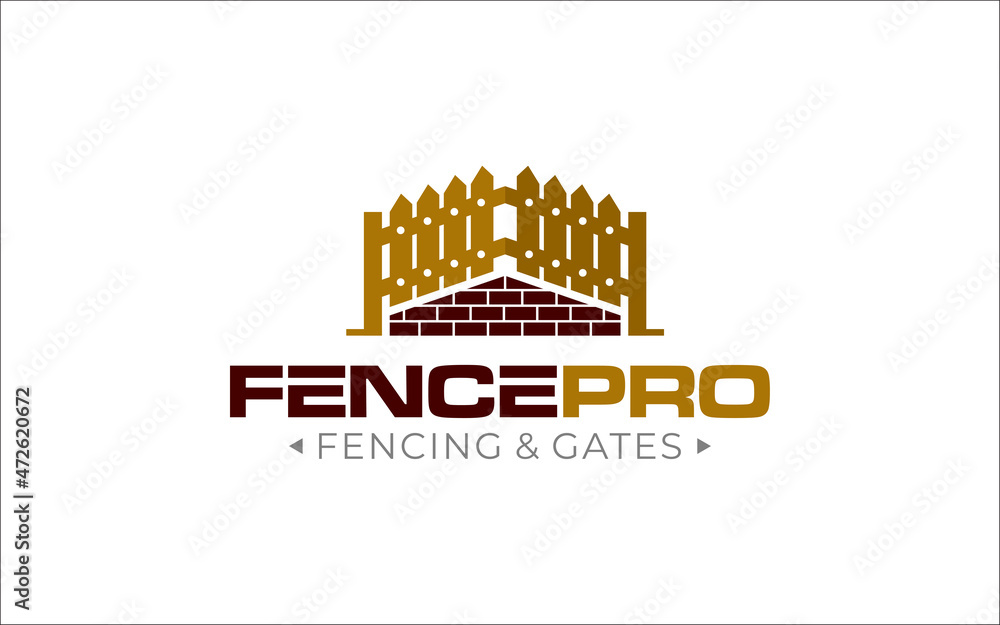 Obraz premium Illustration graphic vector of fence home solution logo design template