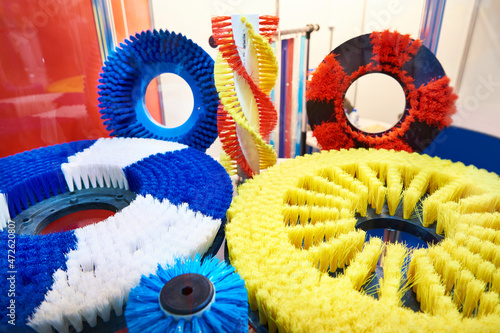 Brushes for scrubber driers in store photo