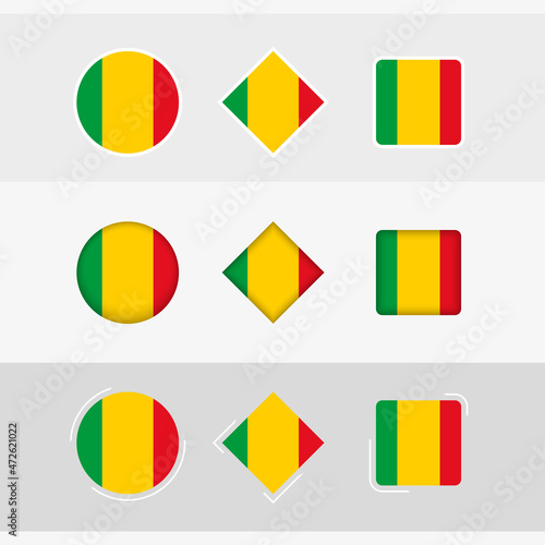 Free Download Mali flag icons set, vector flag of Mali. - GFXLoad