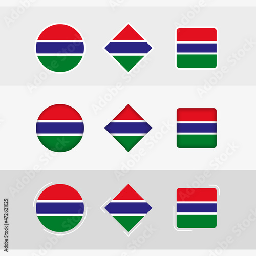 Free Download Gambia flag icons set, vector flag of Gambia. - GFXLoad