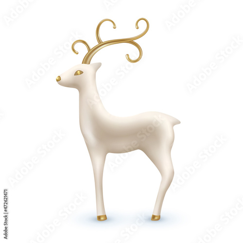 Christmas Deer Ceramic Object