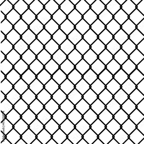 Silhouette lattice. Grating with square shapes.