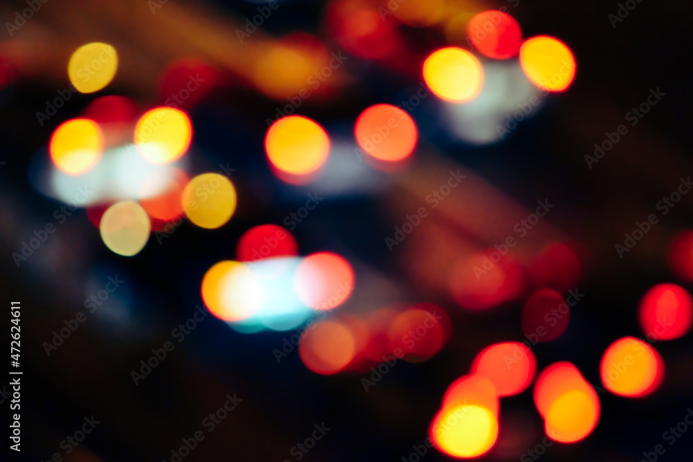 Colorful abstract, defocused lights - bokeh effect