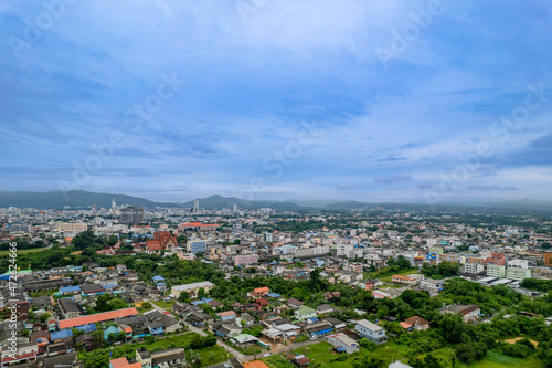 High angle shot taken by drone.