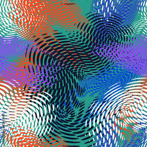 3D Fototapete Badezimmer - Fototapete Seamless abstract urban pattern with chaotic dots