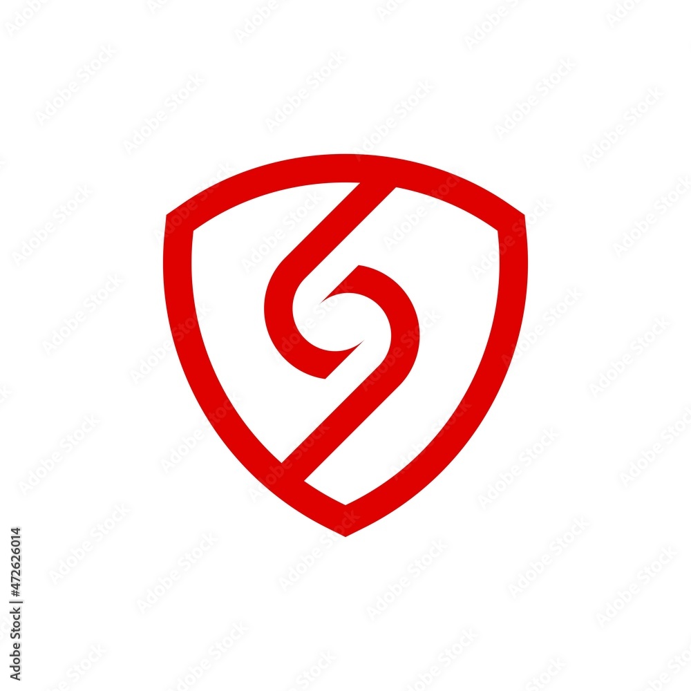Initial Letter S Shield logo design vector Initial Letter S Shield logo design vector