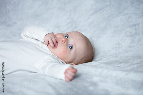 Newborn baby with dermatitis allergy.