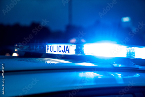 Wallpaper Mural Polish police sign on the top of police car Torontodigital.ca