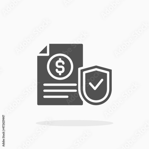 Insurance icon. Solid or Glyph style. Enjoy this icon for your project.