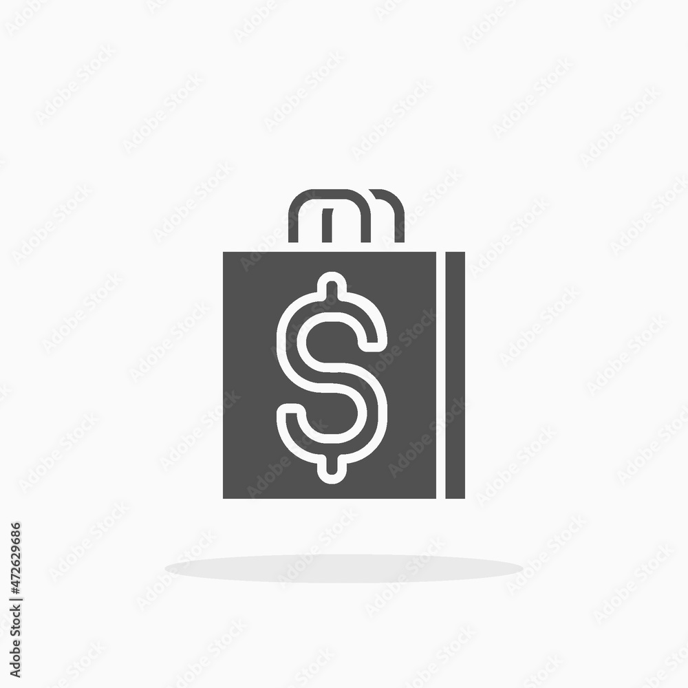 Paper Bag icon. Solid or Glyph style. Enjoy this icon for your project. Paper Bag icon. Solid or Glyph style. Enjoy this icon for your project.