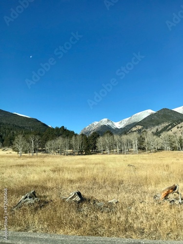 Beautiful Rocky Mountains on a Snowy Day in Denver Colorado