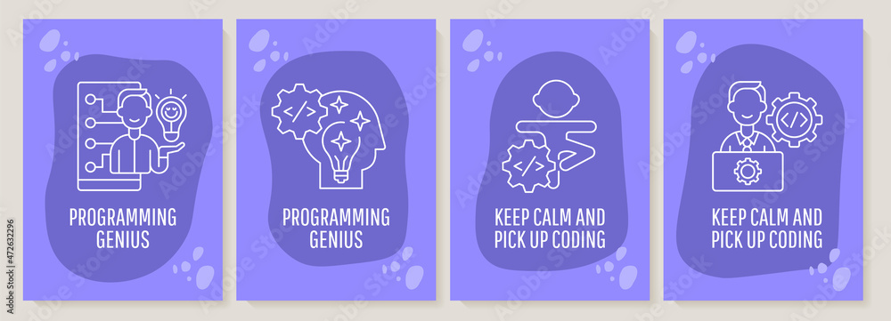 Celebrate happy programmer day postcard with linear glyph icon set. Greeting card with decorative vector design. Simple style poster with creative lineart illustration. Flyer with holiday wish Celebrate happy programmer day postcard with linear glyph icon set. Greeting card with decorative vector design. Simple style poster with creative lineart illustration. Flyer with holiday wish