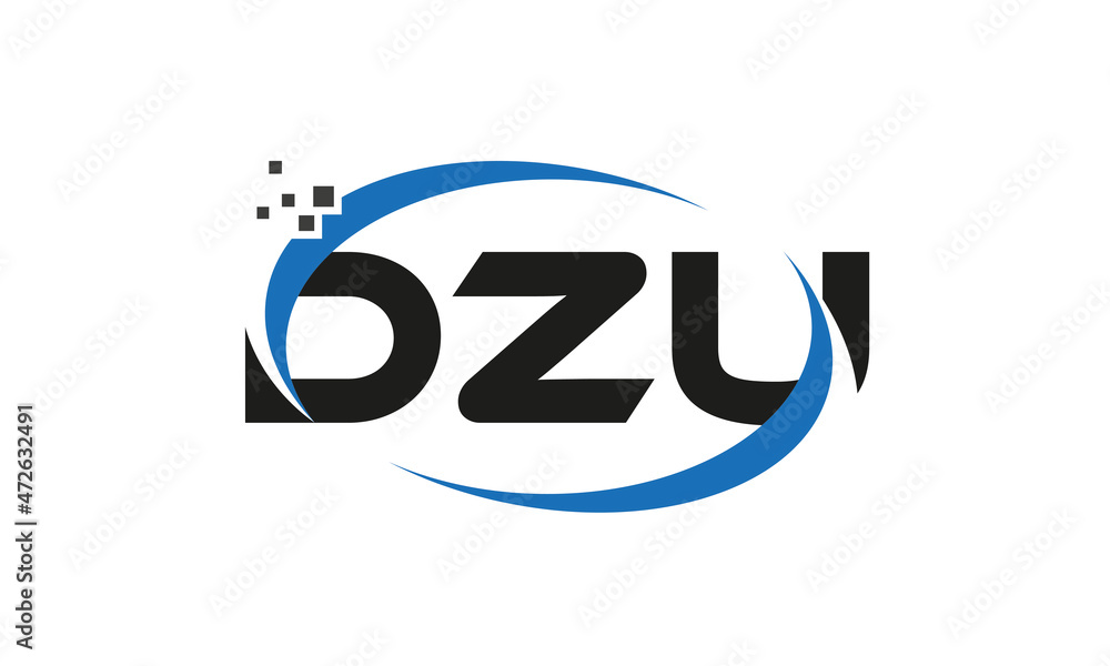 dots or points letter DZU technology logo designs concept vector Template Element dots or points letter DZU technology logo designs concept vector Template Element