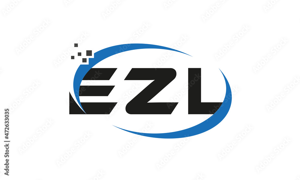 dots or points letter EZL technology logo designs concept vector Template Element dots or points letter EZL technology logo designs concept vector Template Element