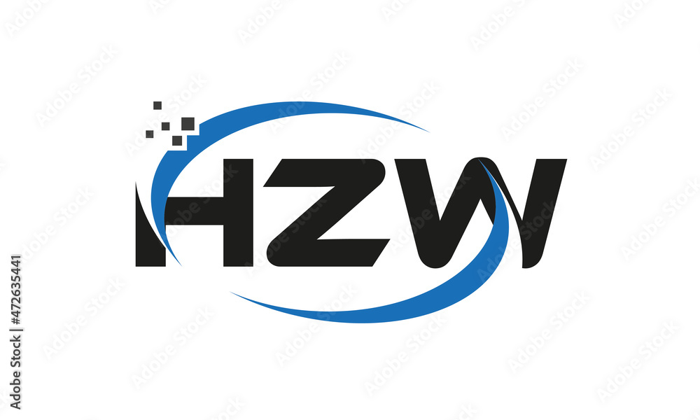 dots or points letter HZW technology logo designs concept vector Template Element dots or points letter HZW technology logo designs concept vector Template Element