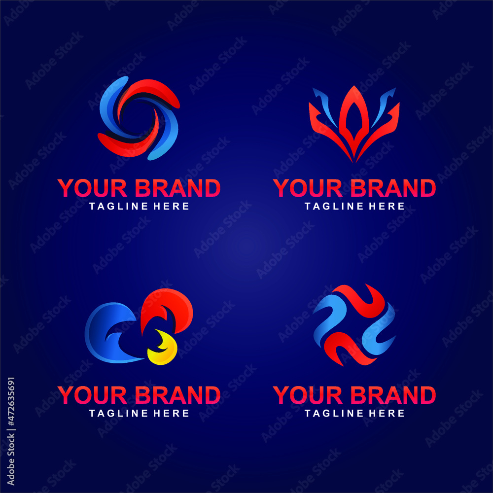 bundle of company logo vector simple and elegant design bundle of company logo vector simple and elegant design