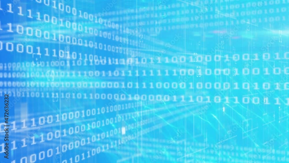 Animation of data processing and binary coding Animation of data processing and binary coding