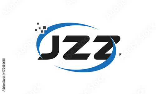 dots or points letter JZZ technology logo designs concept vector Template Element