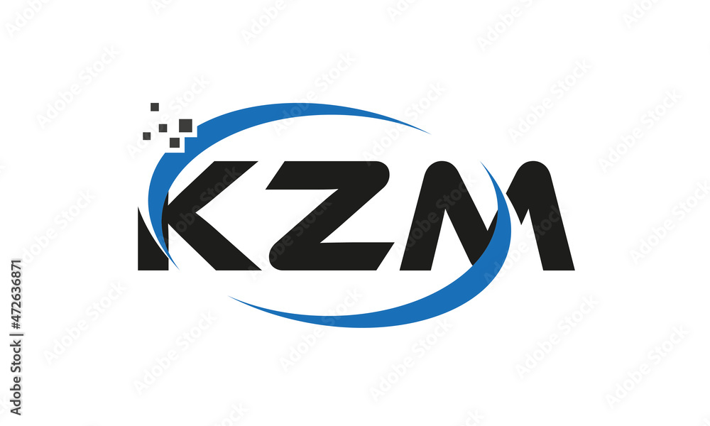 dots or points letter KZM technology logo designs concept vector Template Element dots or points letter KZM technology logo designs concept vector Template Element