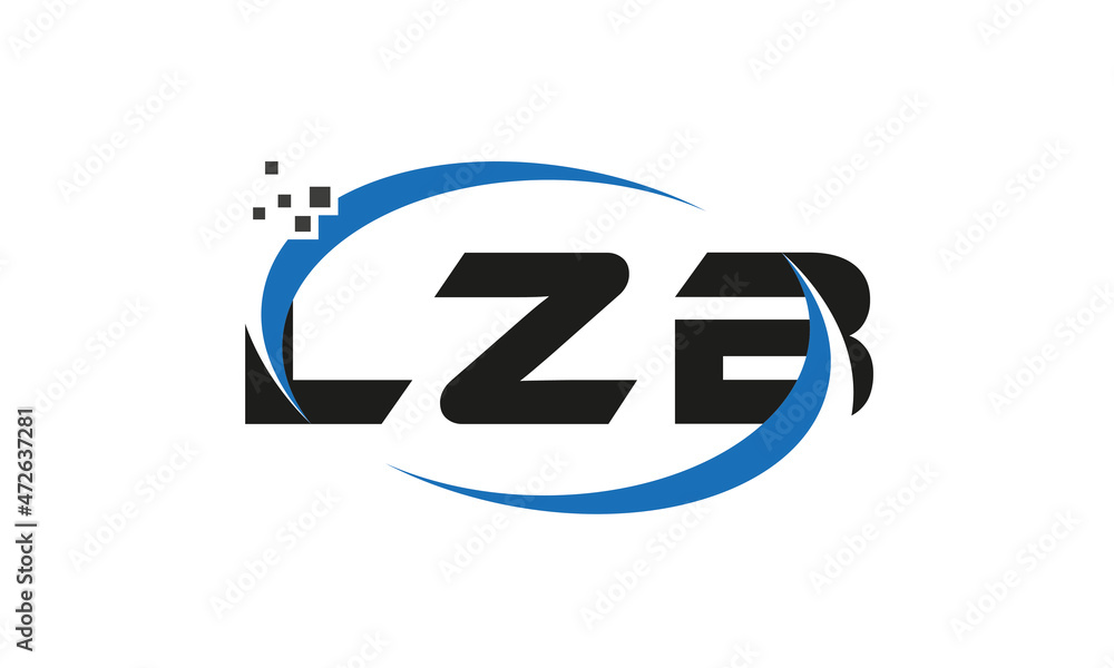 dots or points letter LZB technology logo designs concept vector Template Element dots or points letter LZB technology logo designs concept vector Template Element