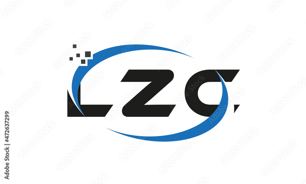 dots or points letter LZC technology logo designs concept vector Template Element dots or points letter LZC technology logo designs concept vector Template Element