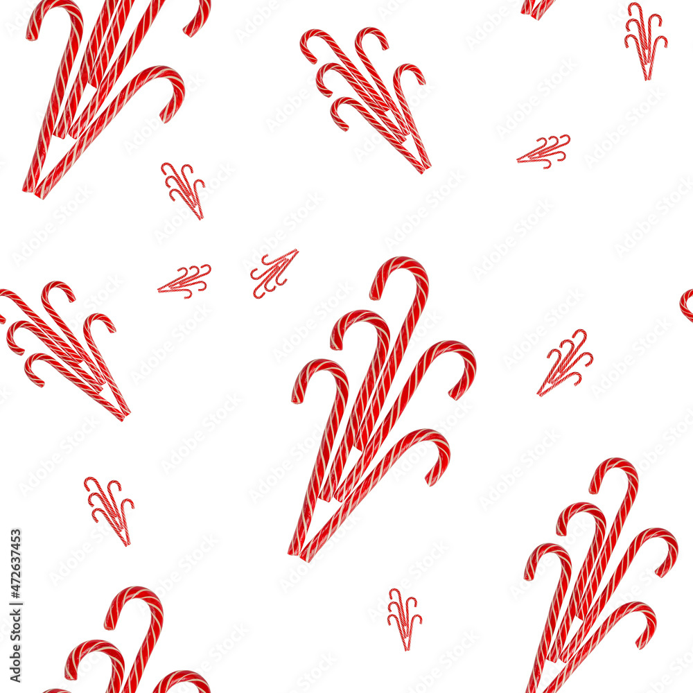 Christmas candy on a white background. Seamless pattern. Christmas candy on a white background. Seamless pattern.